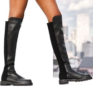NWT$850 Stuart Weitzman 50/50 Stretch Lift Over The Knee Leather Boots Sz 8.5